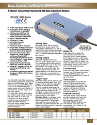 Thumbnail of document Data Sheet - OM-USB-1608G 16-Channel Voltage Input High Speed USB Data Acquisition Modules